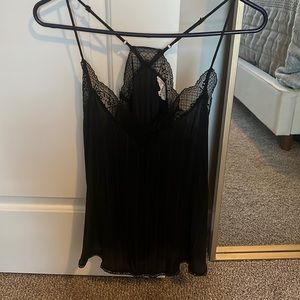 Black Lace Sheer Tank Top